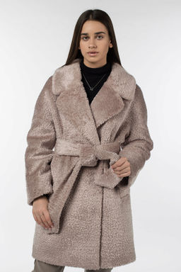 02-3077 Пальто женское утепленное (пояс) - El podio фото 7