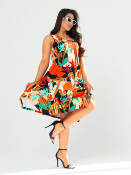 Сарафан женский кулирка "ОЛИВИЯ" ОРАНЖЕВЫЙ