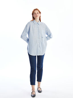 ?izgili Oversize Kad?n G?mlek Tunik