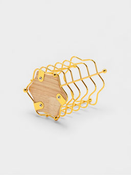 Сушилка для столовых приборов «Доляна. Старлайт», 11×11×15.5 см, золотистая