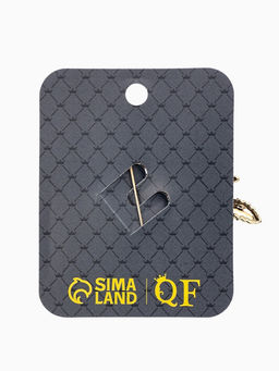 Брошь "Ветка Рябины", цвет красно-зелёный в золоте