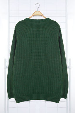 TRENDYOL MAN Indigo Oversize Bisiklet Yaka Dokulu Kazak TMNAW24KZ00032 - Trendyolmilla фото 30