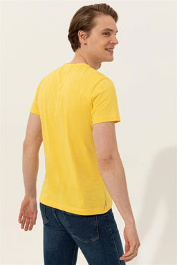 U. S. Polo Assn Мужская светло-желтая футболка с круглым вырезом - U.s. polo assn фото 11