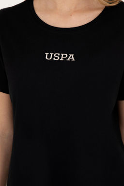 Женская черная футболка с круглым вырезом - U.s. polo assn фото 14