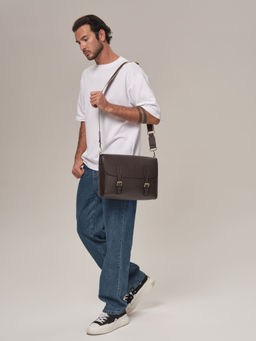 Мужская сумка David DBR 7095 коричневый шоколад