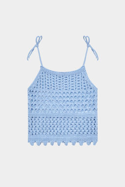 Топ ажурной вязки с завязывающимися бретелями - Mollis фото 5