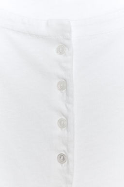 CAMISETA MANGA SISA BOTONES / Blanco - Zara фото 7