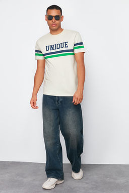 TRENDYOL MAN Gri Regular/Normal Kesim Kolej Bask?l? %100 Pamuk T-Shirt TMNSS20TS1836 - Trendyolmilla фото 3