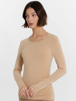 Джемпер термо женский в бежевом цвете нюд 602332