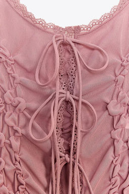 GATHERED TIE TOP - Zara фото 36