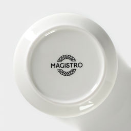 Сахарница с ложкой Magistro «Морской бриз», 250 мл, фарфор, белая