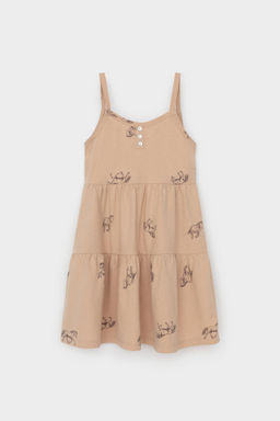 КР 5796-1/нежный бежевый,милые лошадки к567 сарафан для дев - Crockid фото 2