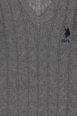 Erkek _ocuk Gri Melanj Basic Kazak Sepette S_rpriz _ndirim - U.s. polo assn фото 4