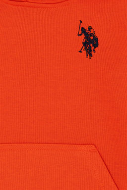 U. S. Polo Assn Детская оранжевая базовая толстовка с капюшоном - U.s. polo assn фото 3