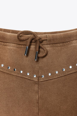 STONEWASHED SHORTS WITH STUDS - Zara фото 12