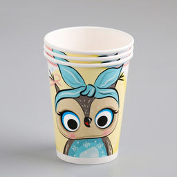 Цена за 50 шт. Стакан бумажный Сова 250 мл, диаметр 7,5 мм - Simaland фото 3