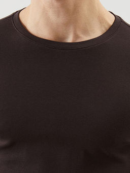 Bisiklet Yaka Uzun Kollu Penye Erkek Ti??rt