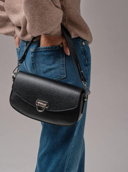 Кожаная сумка кросс-боди Azaro 31049 черный соло