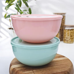 Цена за 2 шт. Салатник с крышкой Plastic Centre Galaxy, 2.5 л, пластик, МИКС