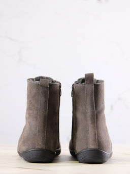 Босоногие ботинки 351.NATAbl.Серый замок замша/байка