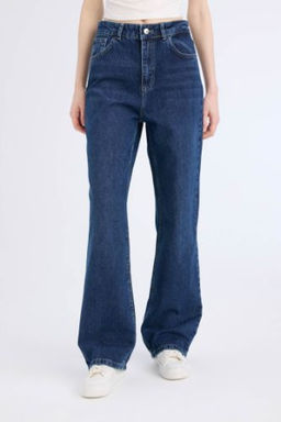90s Wide Leg Yuksek Bel Uzun Jean Y?kamal? Pantolon