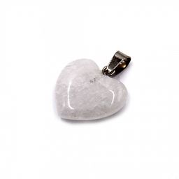 Подвеска Сердечко из камня Горный хрусталь привлекают к владельцу любовь и радость жизни 2см