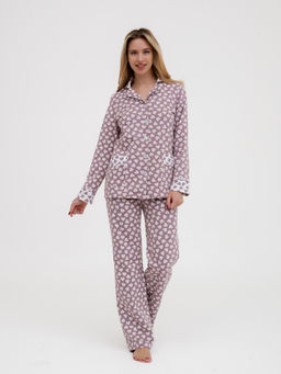 Пижама женская из футера Салли молочный