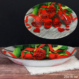 Блюдо овальное глубокое 25 см / S441210 Y044 GREY /уп 6/36/