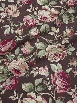 Сатин Античные розы цв.горький шоколад, ш.1.6м, хлопок-100%, 110гр/м.кв - Купава фото 9