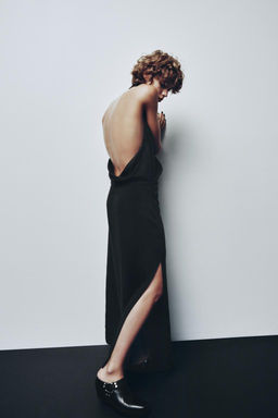 FLOWING DRAPED MIDI DRESS - Zara фото 3