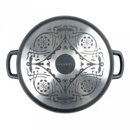 Жаровня с антипригарным покрытием 2,5л, д24см "Гранит", h7см, s0,4см, литые ручки (Россия)