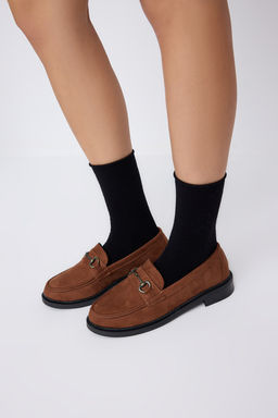 Teen Kahverengi Toka Detayl? Suet Kad?n Loafer Ayakkab?
TAKAW26LA00002 - Trendyolmilla фото 2