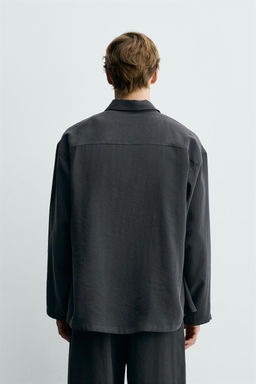 Рубашка CAMISA FLUIDA SOFT черная