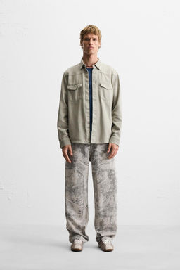 WESTERN DENIM SHIRT WITH POCKETS - Zara фото 18