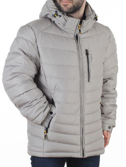 D6373 GRAY Куртка мужская зимняя (200 гр. холлофайбер)