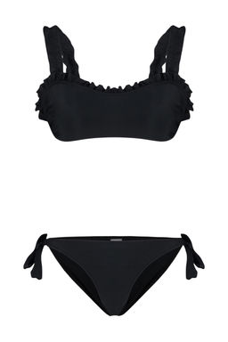 TRENDYOLMILLA Siyah Bralet F?rf?rl? Regular Bikini Tak?m? TBESS24BT00101 фото 6