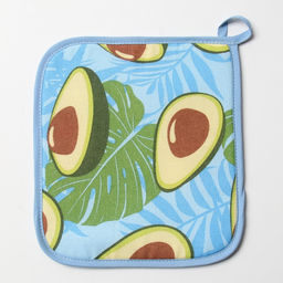 Набор кухонный Авокадо 224 (варежка+прихватка), синий, хл, рогожка - Domovita фото 5