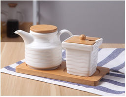 Чайник заварочный 350 мл и сахарница 200 мл с ложкой / CF128 /уп 36/ на подставке