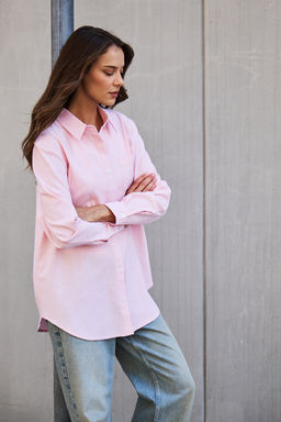 Рубашка оверсайз в полоску хлопковая