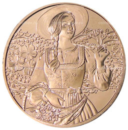 Монета 10 евро 2025 года Австрия Традиционный костюм Дирндль