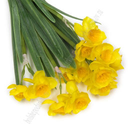 Веточка декоративная 31 см Нарцисс (SF-8135) желтый №3 - Больше подарков фото 2