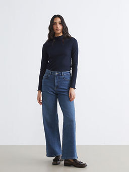 Wideleg Kad?n Jean Pantolon