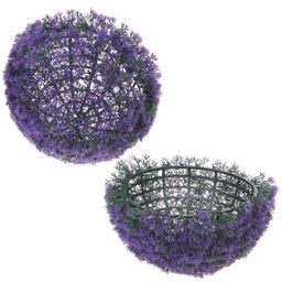 Искусственное растение шар "Самшит" цветы фиолетовые D-34см Ultramarine