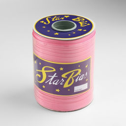 Косая бейка, атласная, 15 мм, 132±1 м, розовая №9111