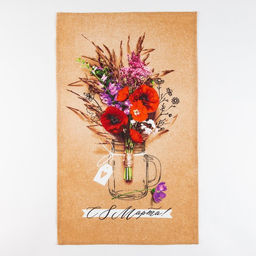 Набор полотенец кухонных Доляна. Любимая бабушка, 35?60 см - 4 шт., хлопок 100%