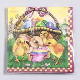 Цена за 2 шт. Салфетки бумажные на Пасху «Пасхальная корзина», 33×33 см, набор 20 шт.