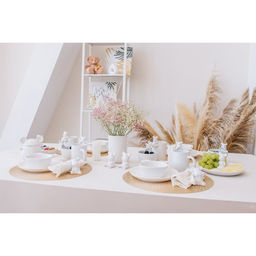 Набор для специй Доляна «Стильный мишка», 2 предмета: солонка 30 мл, перечница 30 мл, белый