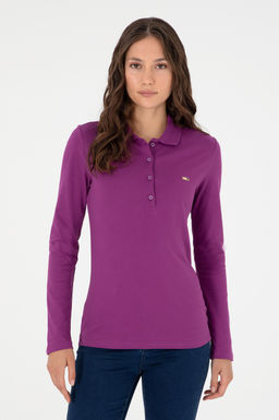 Женский фиолетовый базовый свитшот Неожиданная скидка в корзине