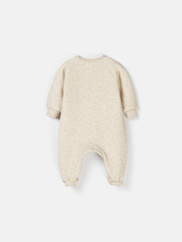 Комбинезон косуха с закрытой ножкой "Ванильный пудинг" утепленный 0+