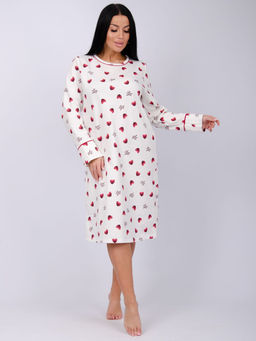 Сорочка Лорейн, футер с начёсом - Малина фото 4